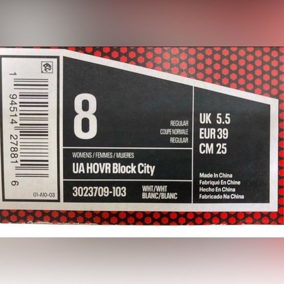 Under Armour HOVR Block City White/Gold Women’s 8 volleyball indoors basketball - Picture 7 of 7